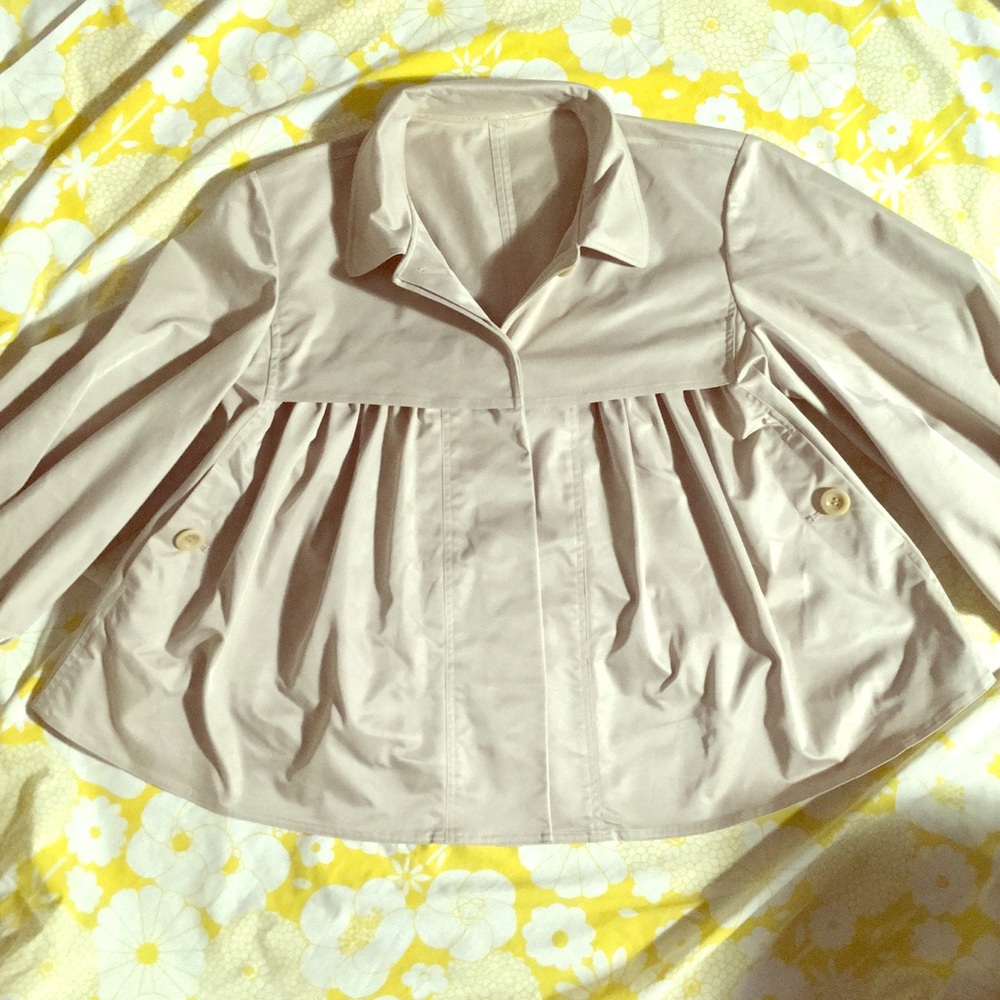 High End Cropped Swing Trench